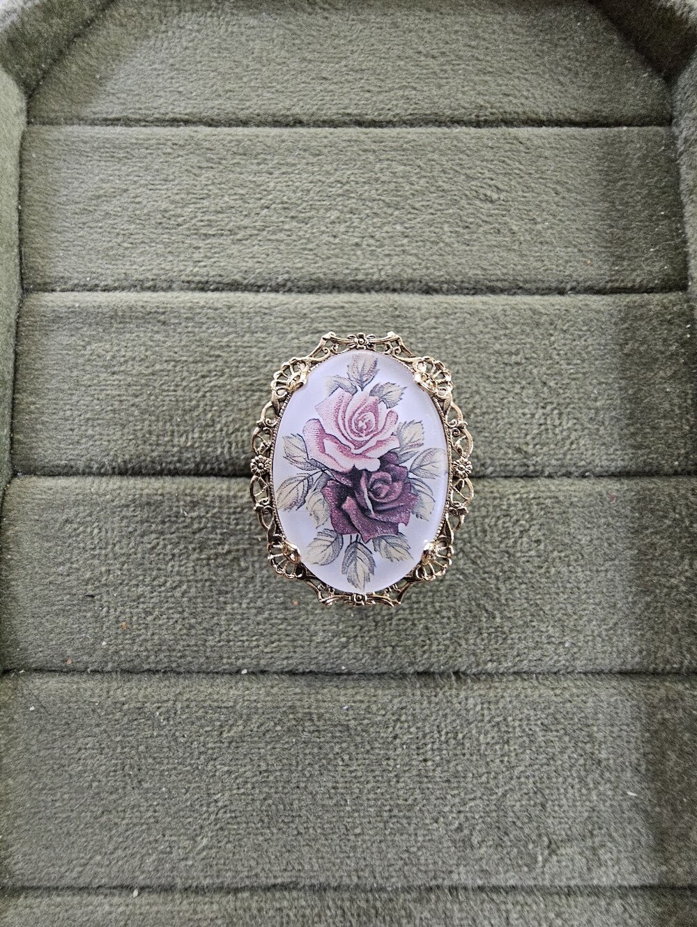 Vintage 18k Gold Plated Ring Size 5.5